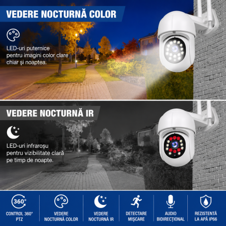 SET 2 CAMERE 1080 HD ip camera exterior enterior smart house security cctv 2MP 2 antenna [3]