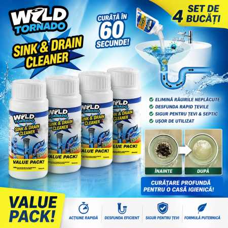DIVERSE - Set 4 x solutie pentru desfundarea tevilor, Wild Tornado
