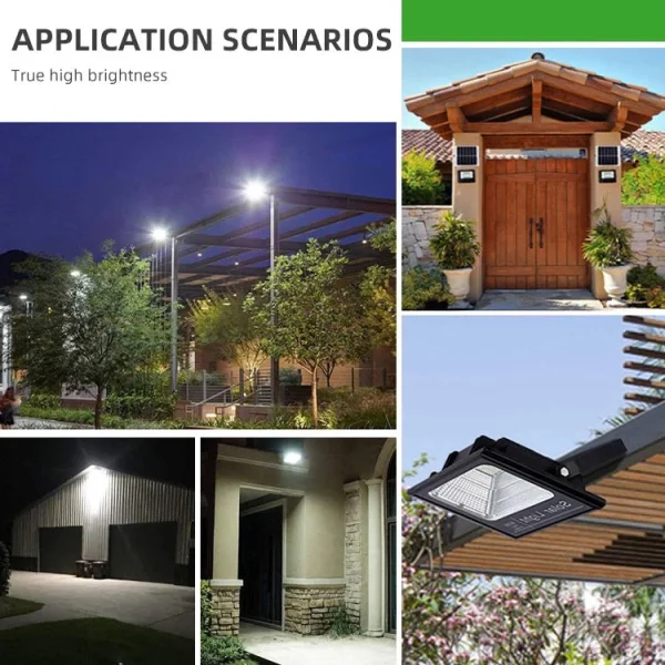 SUNTEC Proiector solar 200W ​LED cu Telecomanda, Panou Fotovoltaic, Autonomie Mare, Senzor de lumina [1]