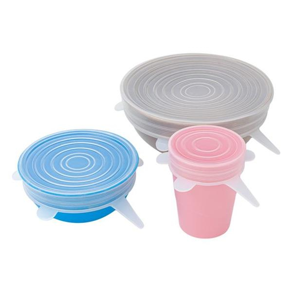 Capace flexibile silicon, set de 3, extensibile, incolor [1]