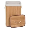 Cos din Bambus de Culoare Naturala cu Capac pentru Rufe 40x30x60cm [2]