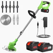 Cositoare electrică extensibilă cu 2 acumulatori 48V OkBoons – Trimmer telescopic fără fir pentru grădină [2]