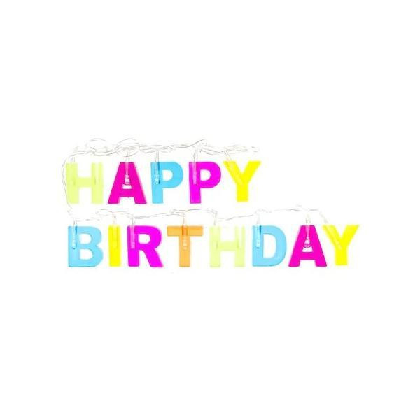 Decoratiune luminoasa litere Happy Birthday (ghirlanda/instalatie) - 13 LED [1]