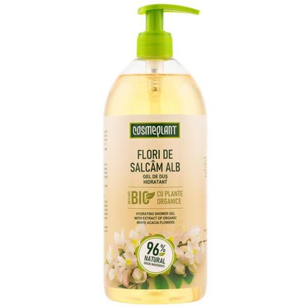 Gel de dus Hidratant cu extract de flori de salcâm alb organic Cosmeplant, 1000 ml [1]
