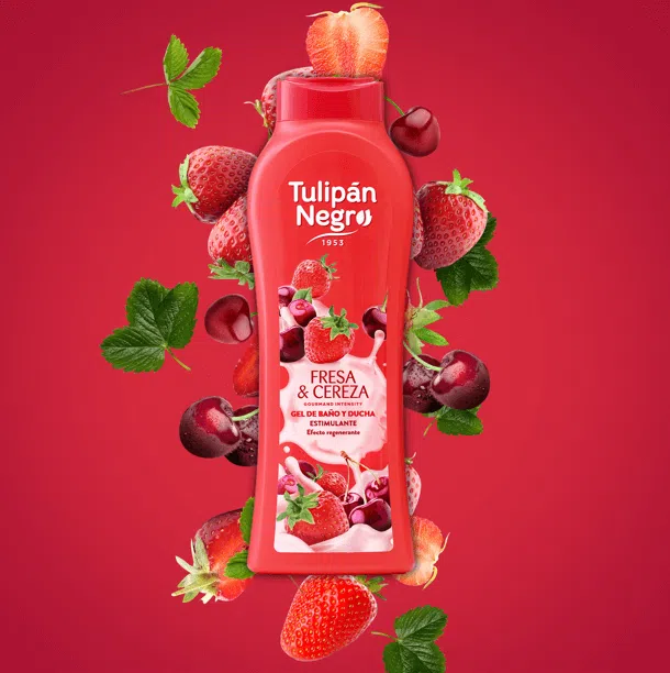 Gel de dus Tulipan Negro Fresa & Cereza 650 ml (Capsuni & Cirese) [2]