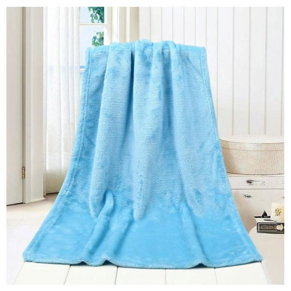 Patura Coccolino moale si pufoasa pentru 2 persoane, 200X230 cm, Bleu [3]