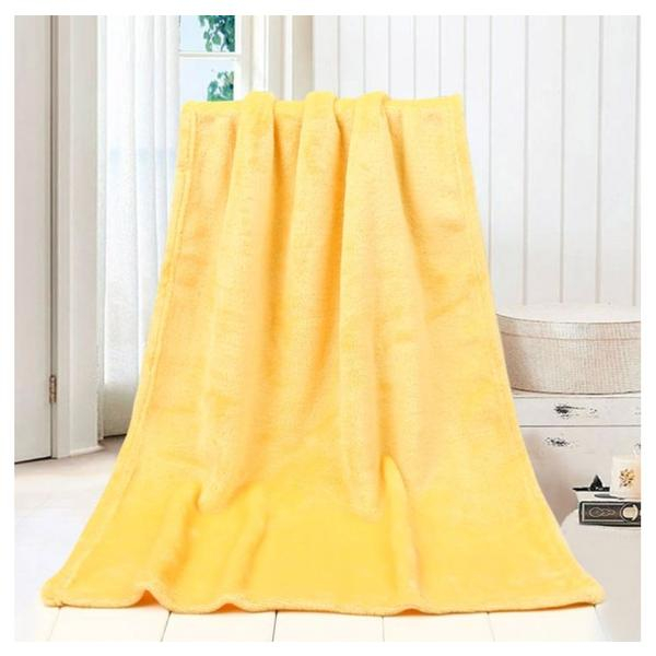 Patura Coccolino moale si pufoasa pentru 2 persoane, 200X230 cm, Galben [2]