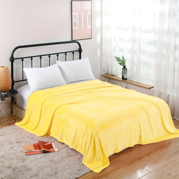 Patura Coccolino moale si pufoasa pentru 2 persoane, 200X230 cm, Galben [1]