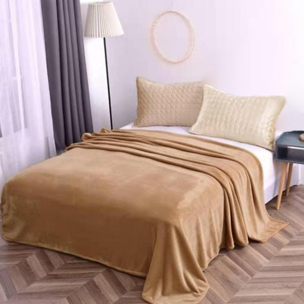 Patura Coccolino moale si pufoasa pentru 2 persoane, 200X230 cm, Maro deschis [1]