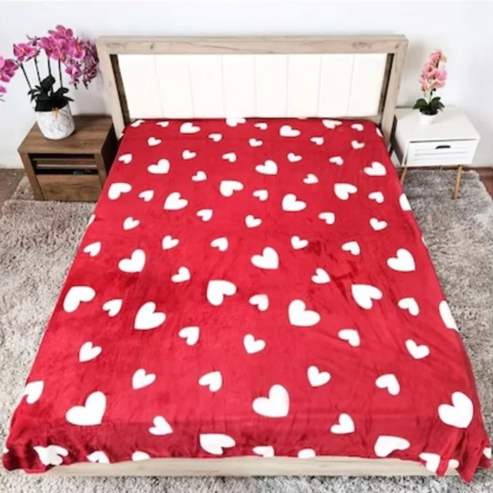 Patura Coccolino moale si pufoasa pentru 2 persoane, 200X230 cm, Valentine's day [1]