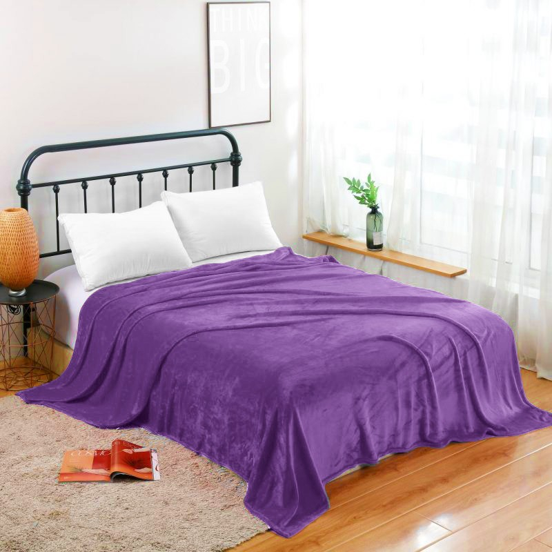 Patura Coccolino moale si pufoasa pentru 2 persoane, 200X230 cm, Mov [1]