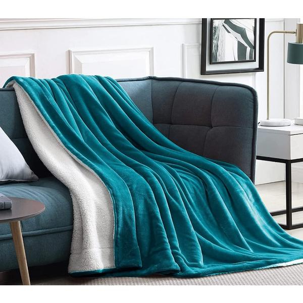 Patura Coccolino, moale si pufoasa pentru 2 persoane, 200X230 cm, Turquoise [3]