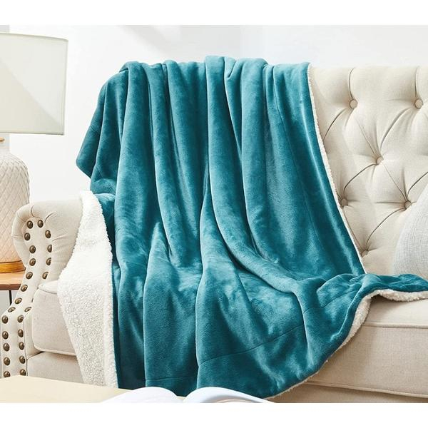 Patura Coccolino, moale si pufoasa pentru 2 persoane, 200X230 cm, Turquoise [2]