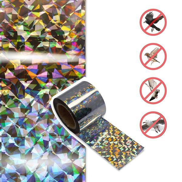 Rola 35 m banda holografica irizata impotriva pasarilor - porumbei, grauri, vrabii [3]