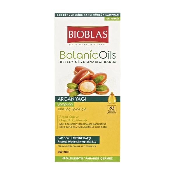 Sampon Botanics Oils Argan Toate Tipurile Bioblas, 360 ml [1]