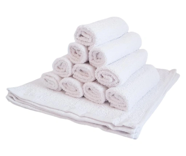Set 10 prosoape pentru bucatarie, 30x30 cm, 100% bumbac, Alb [2]