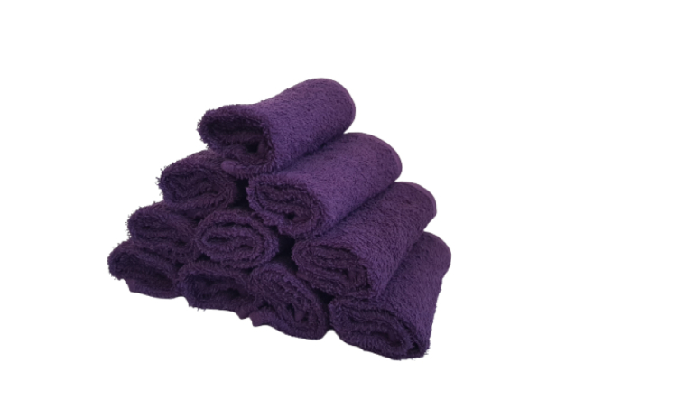 Set 10 prosoape pentru bucatarie, 30x30 cm, 100% bumbac, Mov Inchis [2]