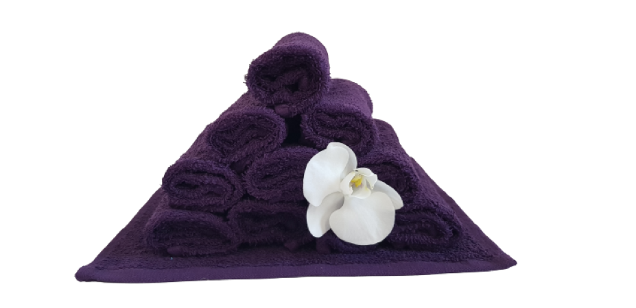 Set 10 prosoape pentru bucatarie, 30x30 cm, 100% bumbac, Mov Inchis [1]