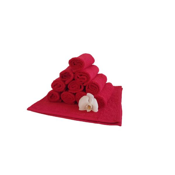 Set 10 prosoape pentru bucatarie, 30x30 cm, 100% bumbac, Rosu [3]