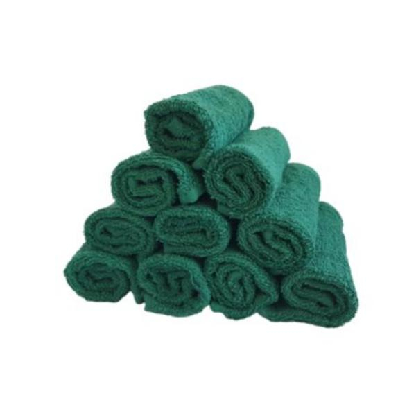Set 10 prosoape pentru bucatarie, 30x30 cm, 100% bumbac, Verde Inchis [1]