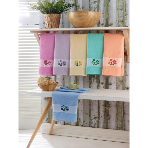 Set 12 prosoape de bucatarie, tesatura waffle, realizate 100% din bumbac, multicolor [1]