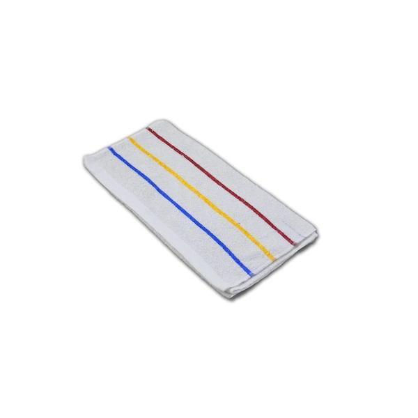 Set 3 prosoape de fata 50x90 cm, 100% Bumbac, alb cu dungi colorate [3]