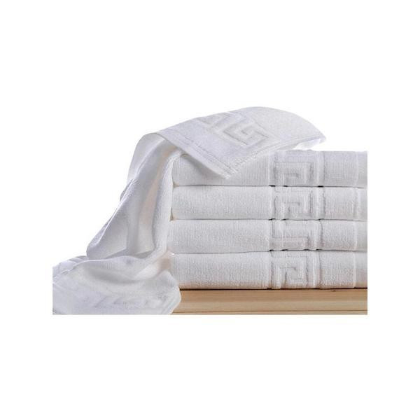 Set 4 prosoape 100% bumbac, model grecesc, densitate 500 gr/m2, Alb [1]