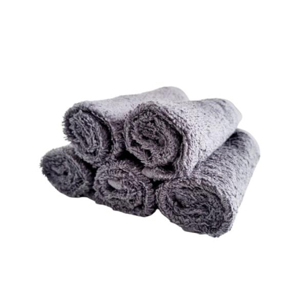 Set 5 prosoape pentru bucatarie, 30x30 cm, 100% bumbac, Gri [1]