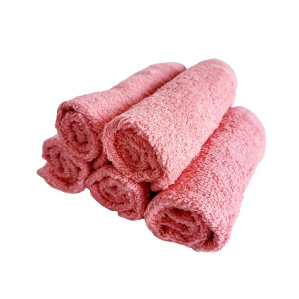Set 5 prosoape pentru bucatarie, 30x30 cm, 100% bumbac, Roz Somon [1]
