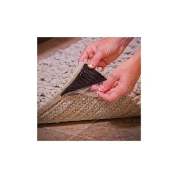 Set triunghiuri fixare covoare, 4 bucati, negru [2]