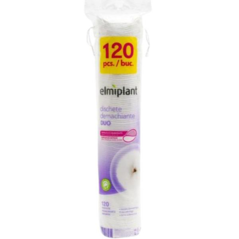 Produse Cosmetice - Dischete demachiante Elmiplant, 120 buc