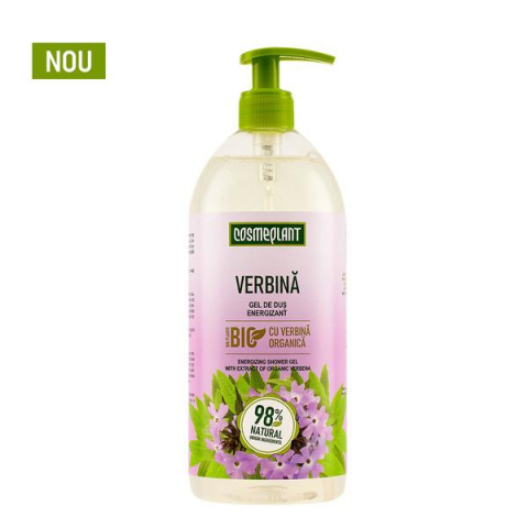 Produse Cosmetice - Gel de  Dus Energizant, cu extract de verbină organică, 1000 ml