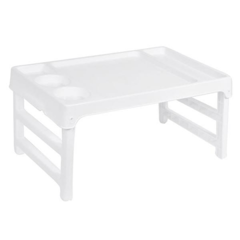 Home & Deco - Masuta plianta pentru mic dejun la pat, cu suport pentru tacamuri si pahare