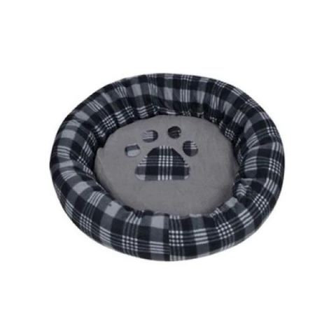 Home & Deco - Pat rotund pentru catei/pisici, 60 cm diametru, gri