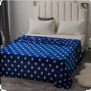 Patura Coccolino moale si pufoasa pentru 2 persoane, 200X230 cm, Albastru cu stelute [2]