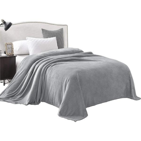 Home & Deco - Patura Coccolino moale si pufoasa pentru 2 persoane, 200X230 cm, Gri deschis