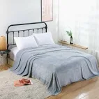 Patura Coccolino moale si pufoasa pentru 2 persoane, 200X230 cm, Gri deschis
