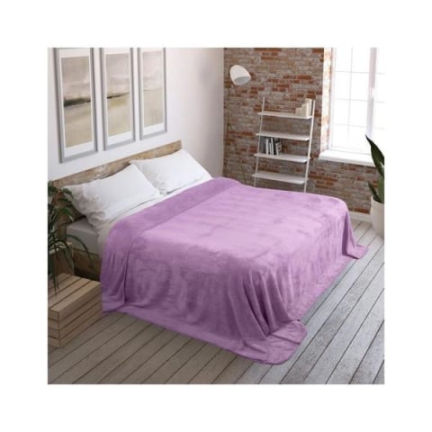 Home & Deco - Patura Coccolino moale si pufoasa pentru 2 persoane, 200X230 cm, Lila (Mov deschis)