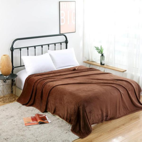 Patura Coccolino moale si pufoasa pentru 2 persoane, 200X230 cm, Maro