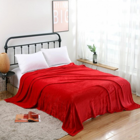 Patura Coccolino moale si pufoasa pentru 2 persoane, 200X230 cm, Rosu
