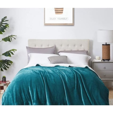 Home & Deco - Patura Coccolino moale si pufoasa pentru 2 persoane, 200X230 cm, Turquoise