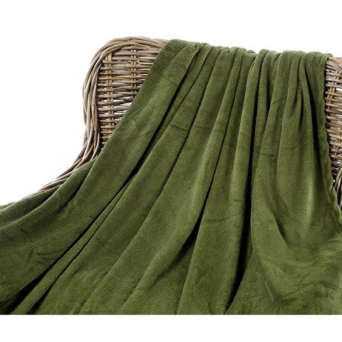Home & Deco - Patura Coccolino moale si pufoasa pentru 2 persoane, 200X230 cm, Verde