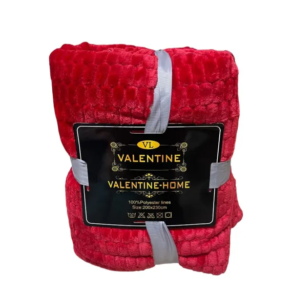 Home & Deco - Patura Fleece Valentine 200x240 cm, Rosu – Confort si Caldura Premium