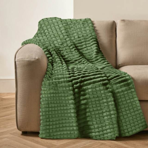 Home & Deco - Patura Fleece Valentine 200x240 cm, Verde – Confort si Caldura Premium - Copie