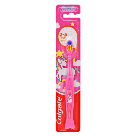 Produse Cosmetice - Periuta de Dinti Copii, Colgate, 2-5 ani, Extra-Soft, model Inorog, Culoare Roz