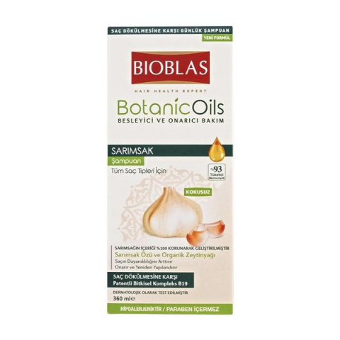 Produse Cosmetice - Sampon Bioblas Botanic Oils cu ulei de usturoi pentru toate tipurile de par, 360 ml