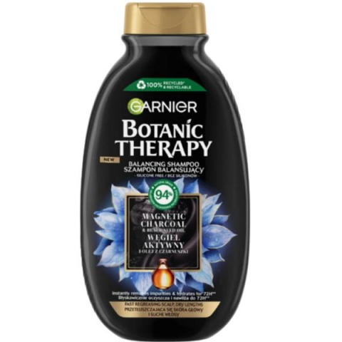 Produse Cosmetice - Sampon Garnier Botanic Therapy Magnetic Charcoal & Black Seed Oil, 400 ml