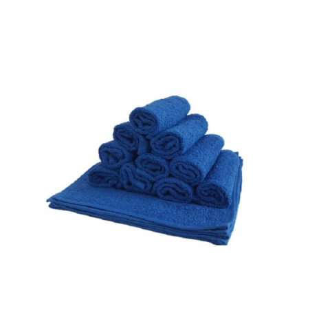 Home & Deco - Set 10 prosoape pentru bucatarie, 30x30 cm, 100% bumbac, Albastru