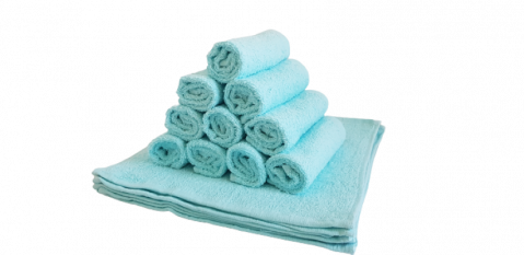 Set 10 prosoape pentru bucatarie, 30x30 cm, 100% bumbac, Bleu