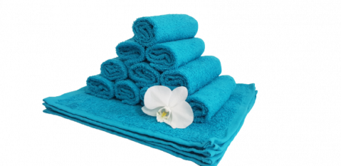 Casa & Gradina - Set 10 prosoape pentru bucatarie, 30x30 cm, 100% bumbac, Turquoise